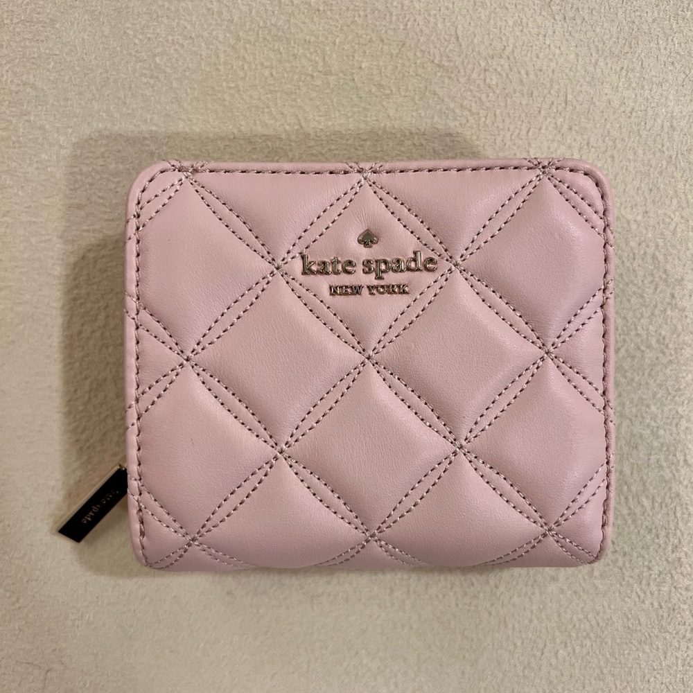 Kate Spade Small Ziparound Wallet - Natalia - Rose Smoke Pink